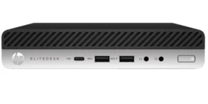 HP EliteDesk 800 G5 Mini - Intel i5 2.2GHz 9500T 8GB 256GB NVMe Win11 Pro - Sølv stand