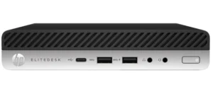 HP EliteDesk 800 G4 Mini - Intel i5 2.1GHz 8500T 8GB 256GB NVMe Win11 Pro - Sølv stand