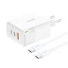 Foneng GAN65 USB-A USB-C USB-C GAN65 2.4A 65W (white) Power Charger
