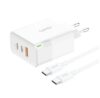 Foneng GAN65 USB-A USB-C USB-C GAN65 2.4A 65W (white) Power Charger