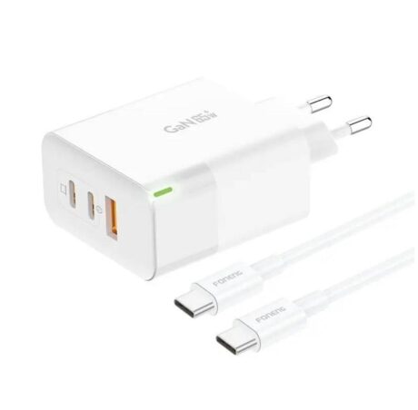 Foneng GAN65 USB-A USB-C USB-C GAN65 2.4A 65W (white) Power Charger