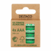 DELTACO Ultimate Alkaline batteries, LR03/AAA size, 4-pack