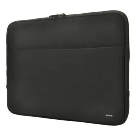 Laptop sleeve til 15-16" bærbar, neopren med lomme og lynlås - sort