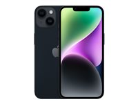Apple iPhone 14 6.1 128GB Sort - Guld stand+