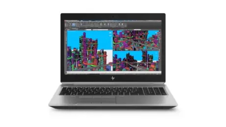 HP ZBook 15 G6 15" - Intel i7-9850H 2,6GHz 512GB NVMe 32GB Nvidia Quadro T2000 Win11 Pro - Sølv stand