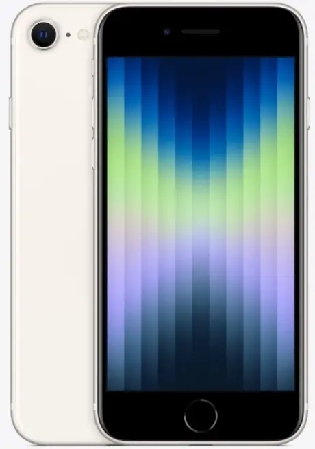 Apple iPhone SE 3.gen 128GB (Starlight) - Sølv stand