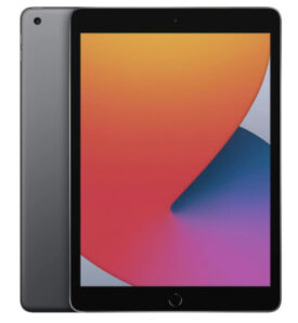 Refurbished APPLE iPad 8th Gen Wi-Fi 128GB Space Gray incl. Origin charger and cable - Guld stand