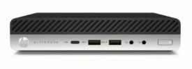 Refurbished HP EliteDesk 800 G4 DM Intel Core i5-8500T 2.10GHz 16GB DDR4 256GB NVMe BT Nordisk keyboard layout W11P - Guld stand