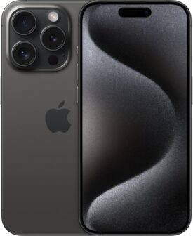 Apple iPhone 15 Pro 256GB (sort titanium) eSIM - Guld stand