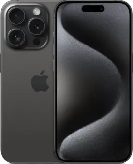 Apple iPhone 15 Pro 128GB  (sort titanium) eSIM - Guld stand