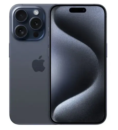 Apple iPhone 15 Pro 128GB  (Blue titanium) eSIM - Sølv stand