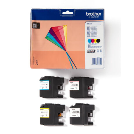 Brother LC223VALBP - LC 223VALBP 4-Pack - Blækpatron Cyan