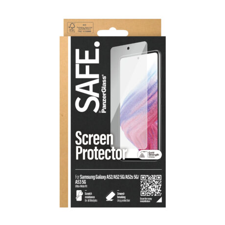 SAFE. by PanzerGlass Screen Protector Samsung Galaxy A52 - A52 5G - A52s 5G - A53 5G - Ultra-Wide Fit