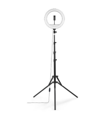 Hama SpotLight Steady 120 II LED Ring Light Set for Smartphone Tripod 12"