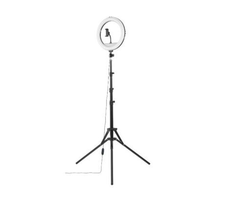 Hama SpotLight Steady 120 II LED Ring Light Set for Smartphone Tripod 12"