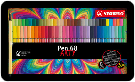STABILO Pen 68 Arty, metalæske med 66 farver