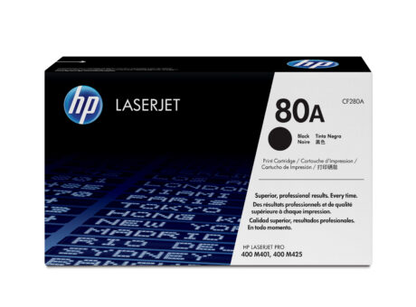 HP 80A - CF280A Black Toner - Lasertoner Sort