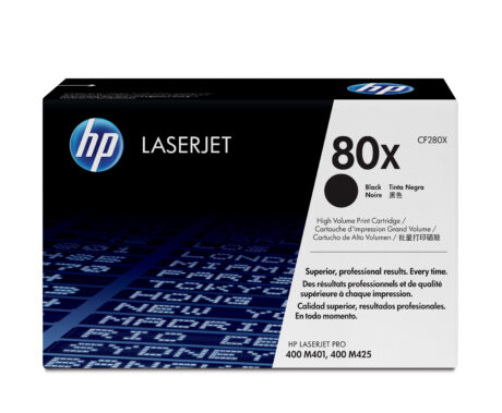 HP 80X - CF280X - High Capacity - Black Toner - Lasertoner Sort