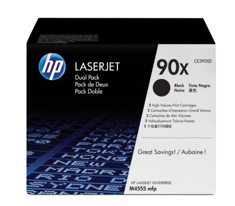 HP 90X - CE390XD - Black Laser Toner - Lasertoner Sort