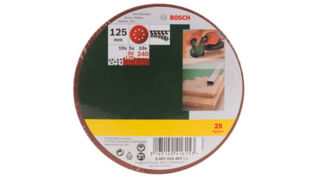 Bosch Slibebladssæt med 25 stk. til excenterslibere, korn 80, 120, 240