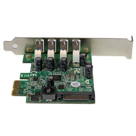StarTech.com 4 Port PCI Express PCIe SuperSpeed USB 3.0 Controller Card Adapter with SATA Power