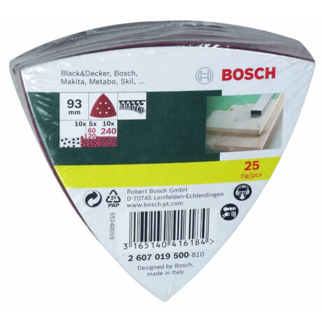Bosch Slibebladssæt med 25 stk. til deltaslibere, korn 60, 120, 240
