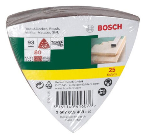 Bosch Slibebladssæt med 25 stk. til deltaslibere, korn 80