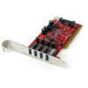 StarTech.com 4 Port PCI SuperSpeed USB 3.0 Adapter Card with SATA - SP4 Power