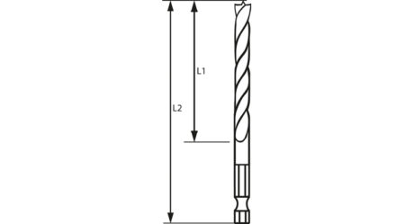 Bosch Træspiralbor, 1/4"-sekskantskaft