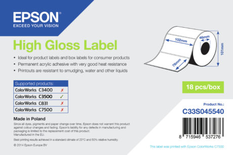 Epson - die cut high-gloss labels