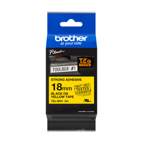 Brother TZES641 - Black on Yellow - Roll (1.8 cm x 8 m)