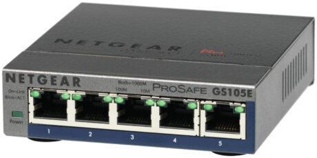 Netgear GS105Ev2 5-Port Gigabit Ethernet Plus Switch