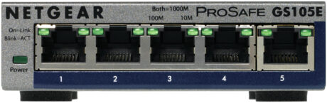 Netgear GS105Ev2 5-Port Gigabit Ethernet Plus Switch