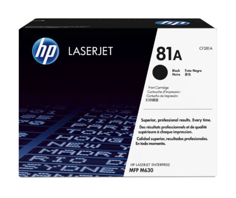 HP 81A - CF281A Black Toner - Lasertoner Sort