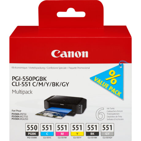 Canon PGI-550/CLI-551 - 6496B005 Multi Pack - Blækpatron Cyan