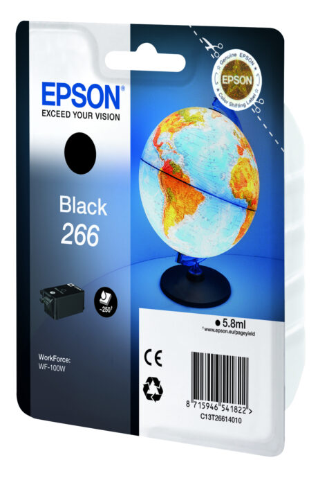 Epson 266 - C13T2661 - Black Ink - Blækpatron Sort