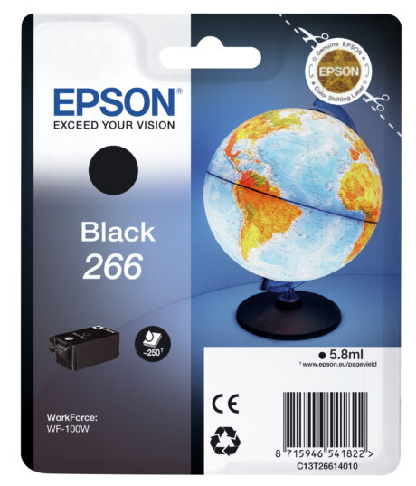Epson 266 - C13T2661 - Black Ink - Blækpatron Sort