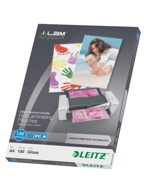Leitz Lamineringslomme A4 UDT 100mic. Æske/100