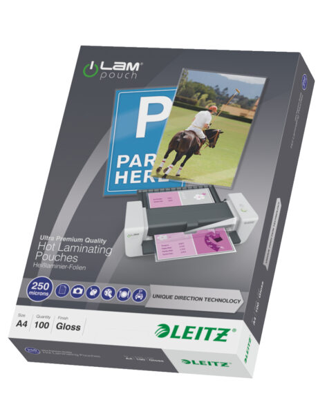 Leitz Lamineringslomme A4 UDT 250mic. Æske/100