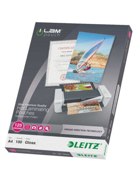 Leitz Lamineringslomme A4 UDT 125mic. Æske/100