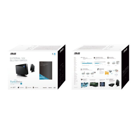 ASUS BW-16D1H-U PRO - Bluray-BDRW (Brænder) - USB 3.0 - Sort