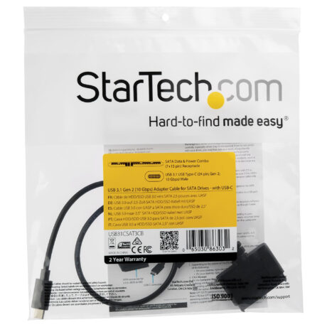 StarTech.com USB 3.1 Gen 2 Adapter Cable for 2.5" SATA Drives