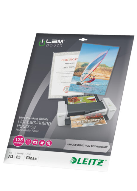 Leitz Lamineringslomme A3 UDT 125mic. Æske/25