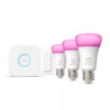 Philips Hue Color A60 E27 1100 Lumen - Starter Kit med 3 pærer