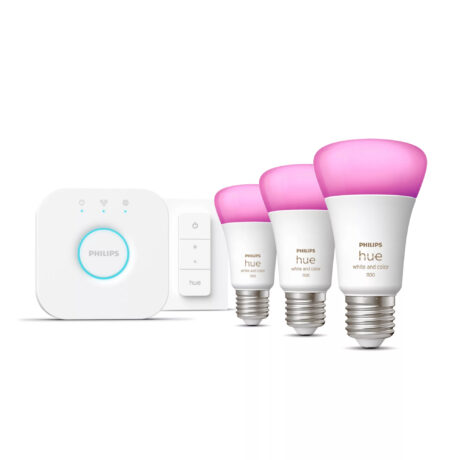 Philips Hue Color A60 E27 1100 Lumen - Starter Kit med 3 pærer