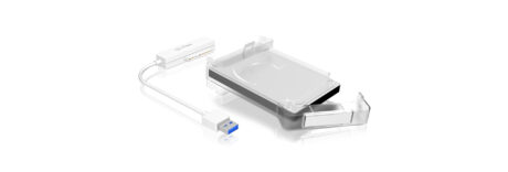 ICY BOX Adapter for 1x HDD/SSD with USB 3.0 Type-A interface and plastic enclosure