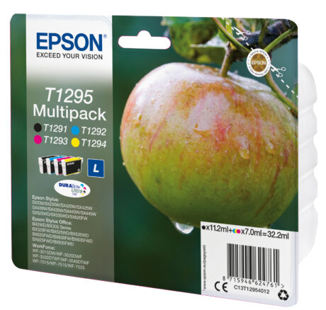 Epson T1295 Multipack 4-Pack Black/Yellow/Cyan/Magenta - Blækpatron Sort, Cyan, Magenta, Gul