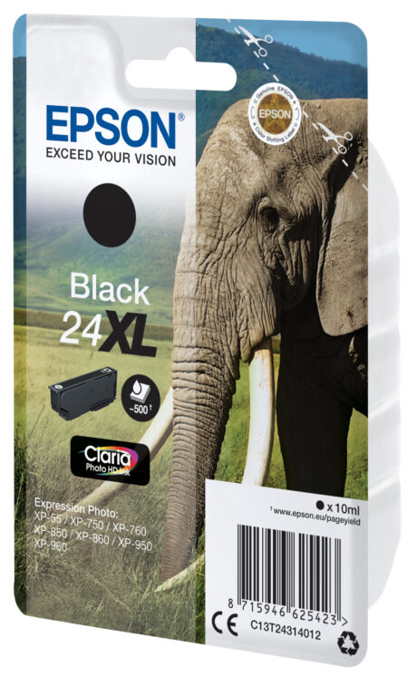 Epson 24XL - Black Ink - Blækpatron Sort