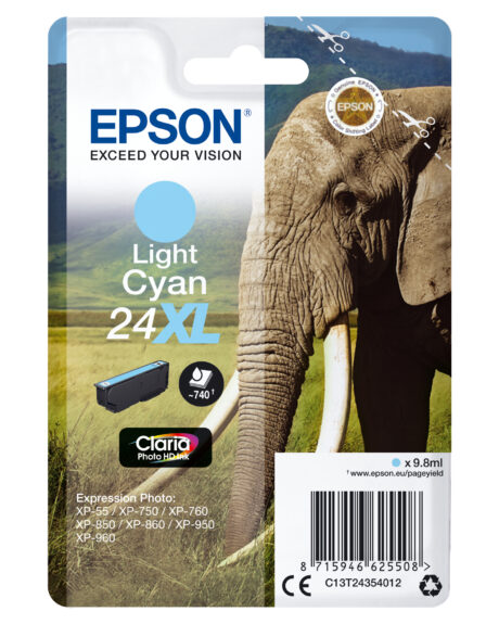 Epson 24XL - Light Cyan Ink - Blækpatron Cyan