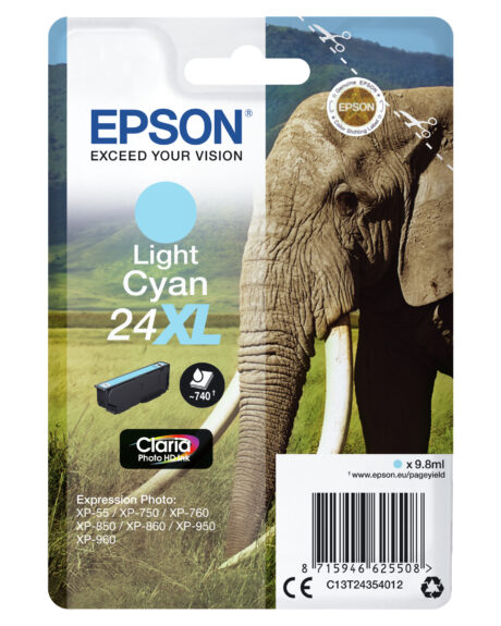 Epson 24XL - Light Cyan Ink - Blækpatron Cyan